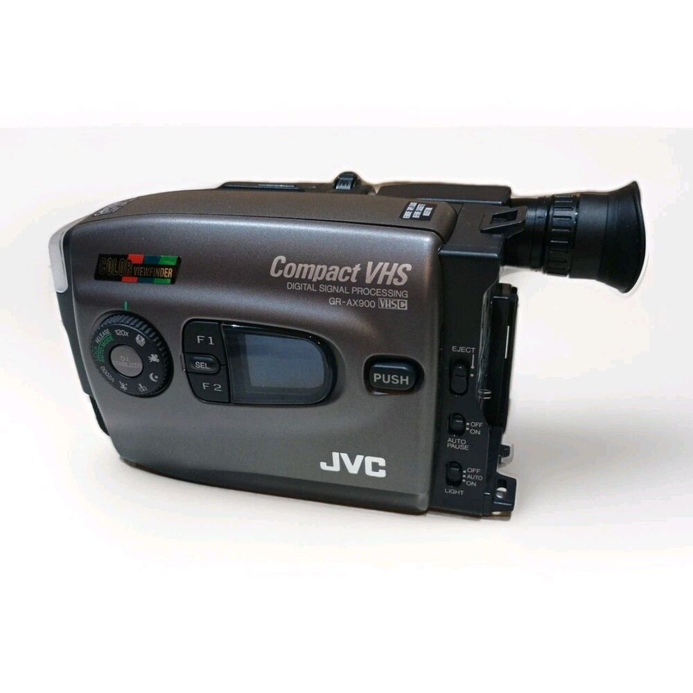 JVC GR-AX800 Compact VHS Video Camcorder With Case 3 Tapes Remote Battery Etc